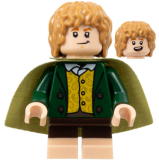 LEGO lor124 Meriadoc Brandybuck (Merry) - Medium Nougat Hair, Light Nougat Feet